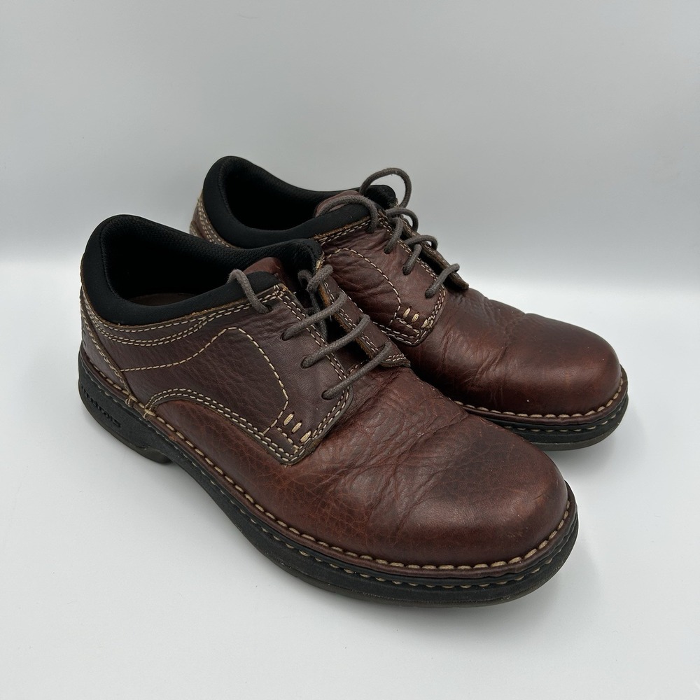 Streetcars Mens Shoes Sz 7.5 Brown Leather Moc Toe Lace Up Sneakers Work Oxfords